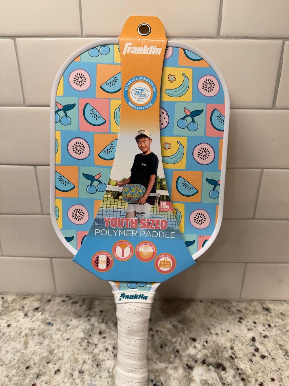 Franklin Youth Polymer Paddle - Colorful Fruit Print NWT